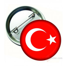 Türk Bayrağı Metal Rozet